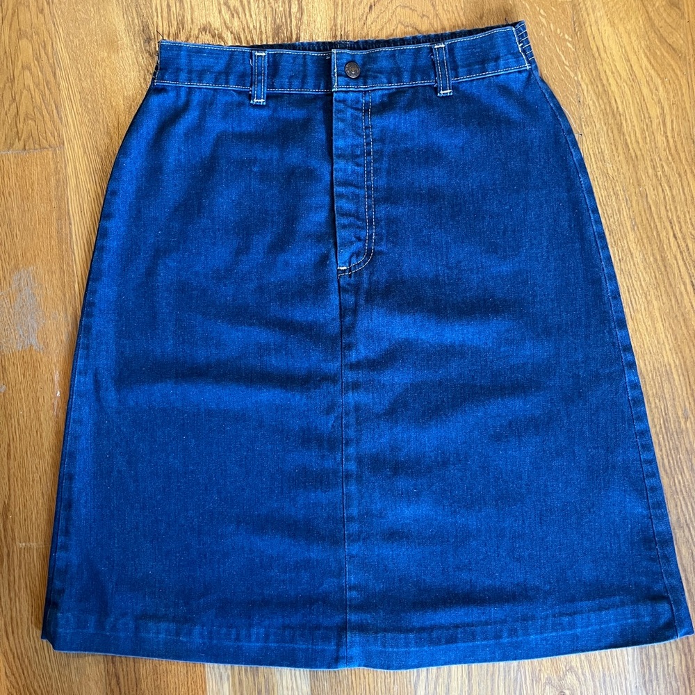 1970’s Vintage Levi’s orange tab dark denim skirt